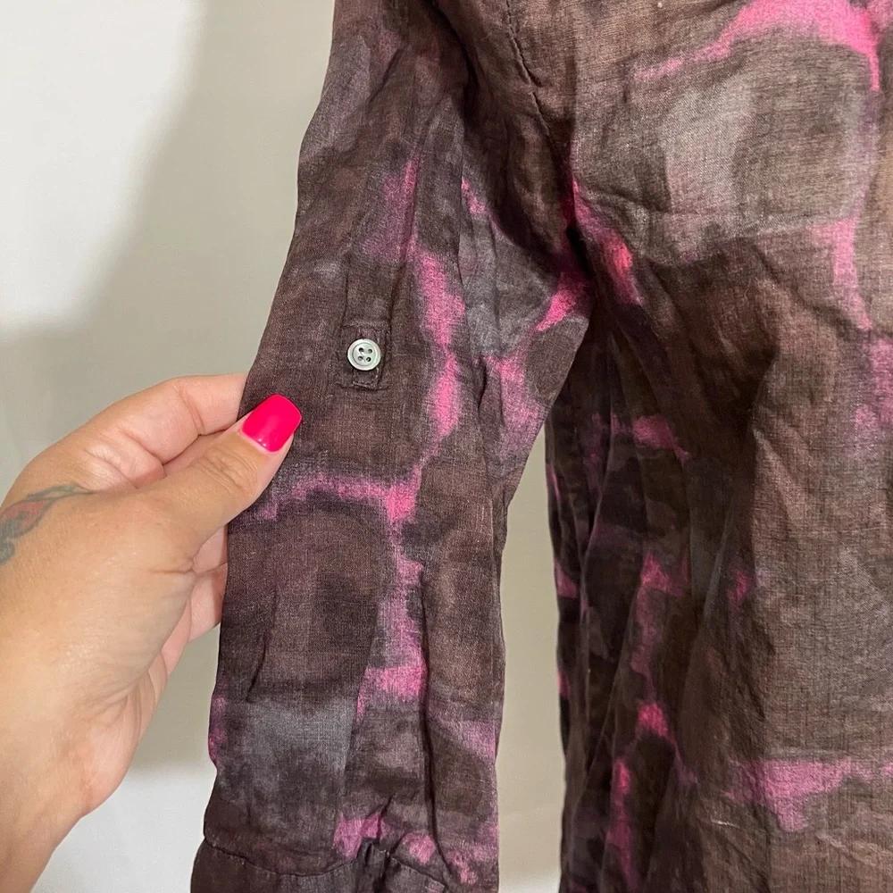 J. Crew Semi Sheer Tie Front Blouse
